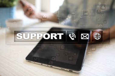 Teknik destek. Müşteri yardım. İş ve teknoloji kavramı.