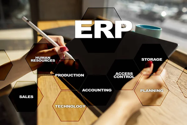 Enterprise resources planning business and technology concept