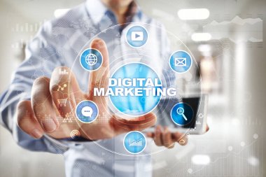 Dijital Pazarlama teknoloji kavramı. Internet. Online. Arama Motoru Optimizasyonu. SEO. SMM. reklam.