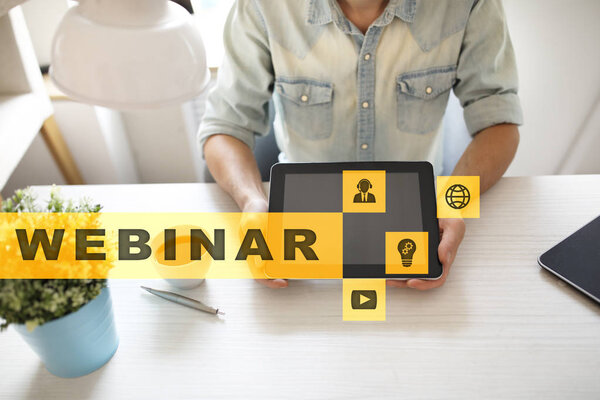 Вебинар. Электронное образование, концепция онлайн-образования. Личное развитие. Виртуальный экран
.