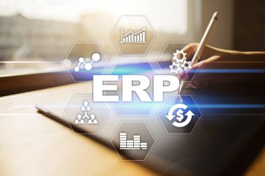 Kurumsal Kaynak Planlama iş ve teknoloji kavramı.