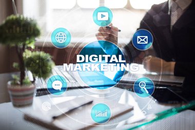 Dijital Pazarlama teknoloji kavramı. Internet. Online. Arama Motoru Optimizasyonu. SEO. SMM. reklam.