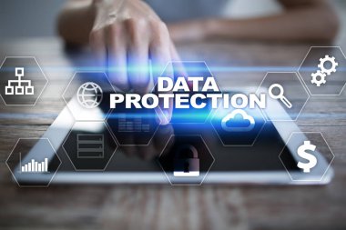 Veri koruma, siber güvenlik, bilgi güvenliği ve şifreleme. İnternet Teknoloji ve iş kavramı.