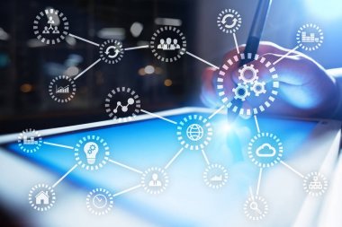 Çok. Şeylerin Internet. Otomasyon ve modern teknoloji kavramı.