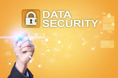 Siber Güvenlik, veri koruma, bilgi güvenliği ve şifreleme. İnternet Teknoloji ve iş kavramı.