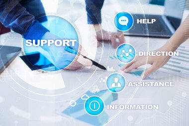 Teknik destek. Müşteri yardım. İş ve teknoloji kavramı.