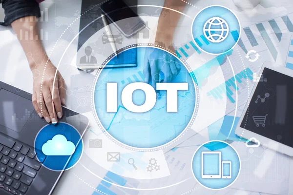 IOT. Internet of Thing concept. Multichannel online communication network 4.0 technology internet wireless application