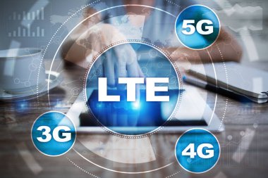 LTE ağlar. 5g mobil internet ve teknoloji kavramı.