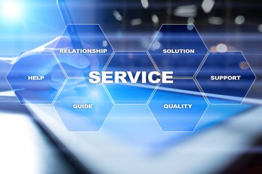 Müşteri hizmeti ve ilişki kavramı. İş kavramı.