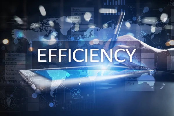 Efficiency Growth concept. Business and technology. Virtual screen.