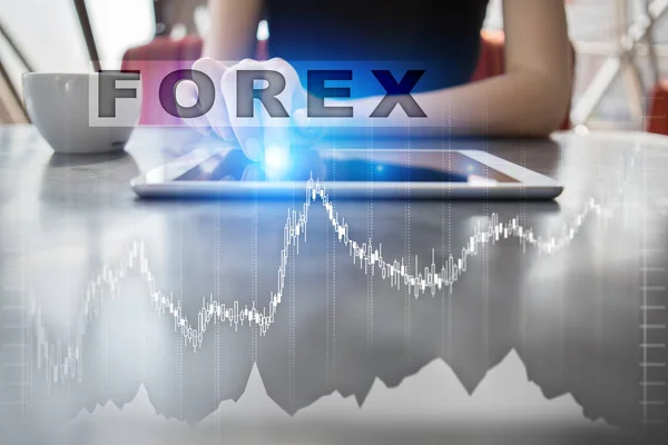 Forex trading, Investimenti online. Concetto aziendale, internet e tecnologia . — Foto Stock