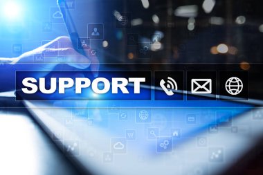 Teknik destek. Müşteri yardım. İş ve teknoloji kavramı.