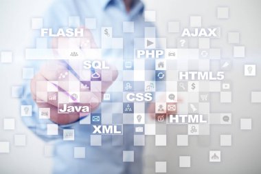 Web geliştirme. Programlama. Internet ve teknoloji kavramı.