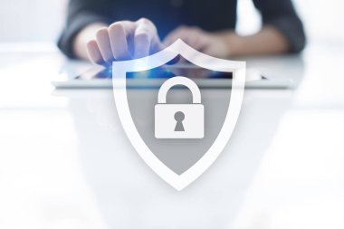 Siber Güvenlik, veri koruma, bilgi güvenliği ve şifreleme. İnternet Teknoloji ve iş kavramı.