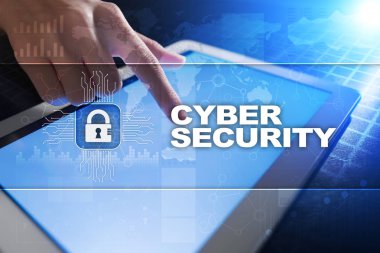 Siber Güvenlik, veri koruma, bilgi güvenliği ve şifreleme. İnternet Teknoloji ve iş kavramı.