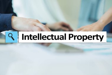 Fikri mülkiyet hakları. Patent. İş, internet ve teknoloji kavramı.