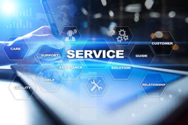 Müşteri hizmeti ve ilişki kavramı. İş kavramı.