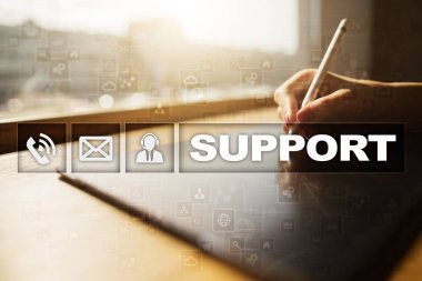 Teknik destek. Müşteri yardım. İş ve teknoloji kavramı.