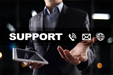 Teknik destek. Müşteri yardım. İş ve teknoloji kavramı.