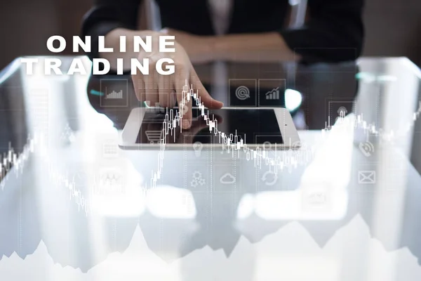 Online trading. internet investment. Business and technology concept. — Stock Photo, Image