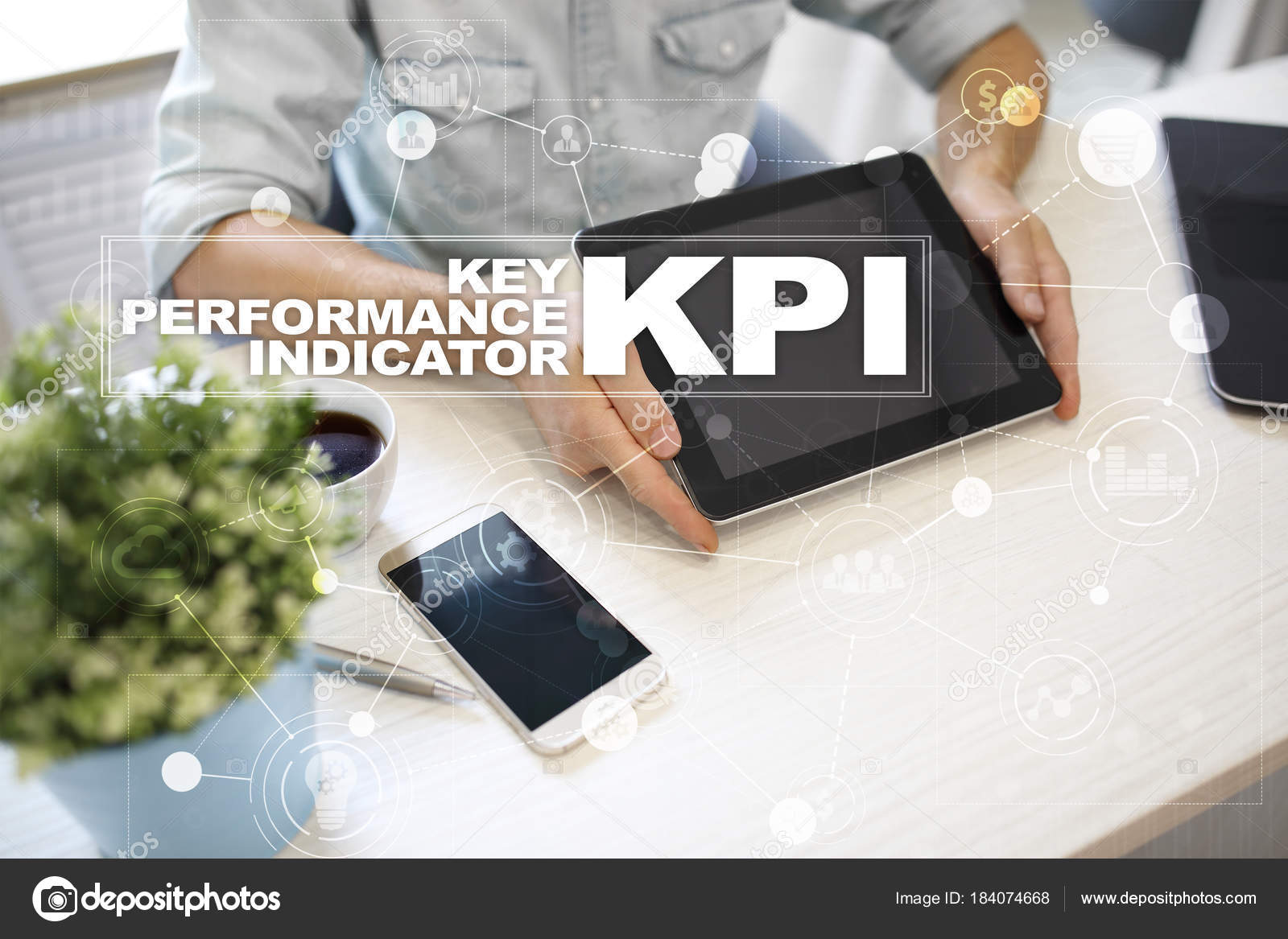 KPI. Indicador de rendimiento clave. Concepto de negocio y tecnología . fotografía de stock
