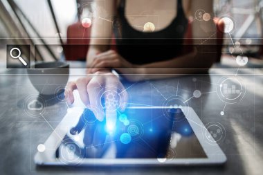 Boş arama çubuğu. Web sitesi Url. İş, internet ve teknoloji kavramı.