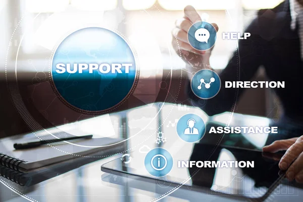Teknik destek. Müşteri yardım. İş ve teknoloji kavramı.