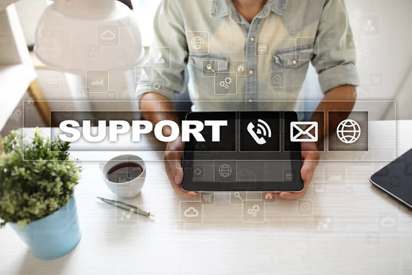 Technical support. Customer help. Business and technology concept.