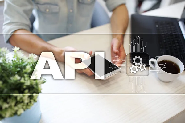 Application programming interface. API. Software development concept ...