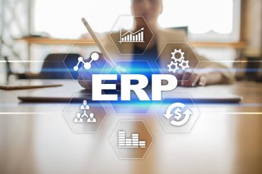 Kurumsal Kaynak Planlama iş ve teknoloji kavramı.