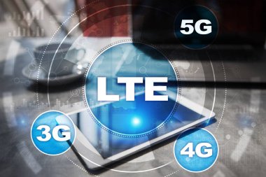LTE ağlar. 5g mobil internet ve teknoloji kavramı.