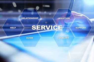 Müşteri hizmeti ve ilişki kavramı. İş kavramı.