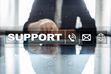 Teknik destek. Müşteri yardım. İş ve teknoloji kavramı.