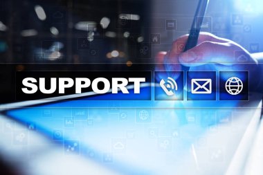 Teknik destek. Müşteri yardım. İş ve teknoloji kavramı.