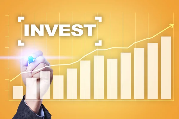 Investeren. Rendement op investeringen. Financiële groei. Technologie en business concept. — Stockfoto