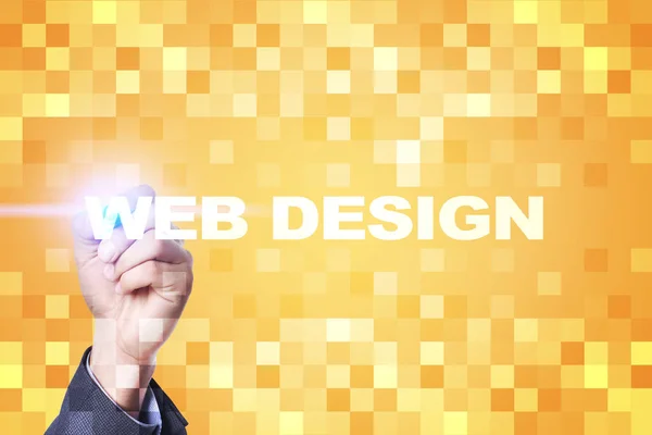 Concept de conception et de développement Web sur l'écran virtuel . — Photo