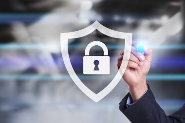 Siber Güvenlik, veri koruma, bilgi güvenliği ve şifreleme. İnternet Teknoloji ve iş kavramı.