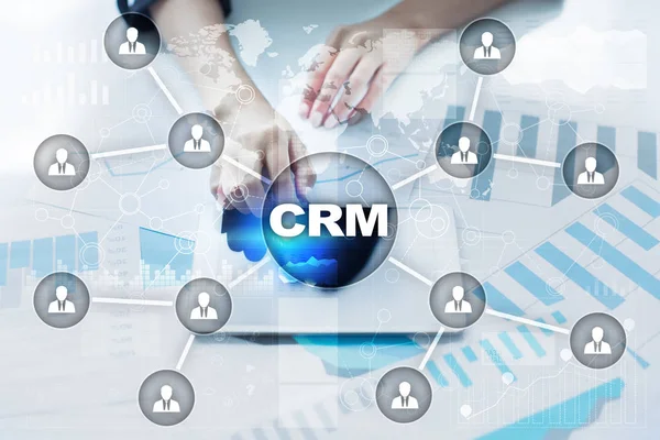Koncepcji zarządzania CRM klienta relacji. Obsługi klienta i relacji. — Zdjęcie stockowe