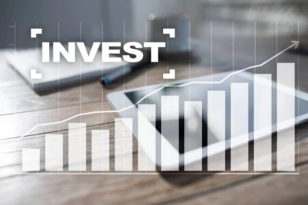 Investeren. Rendement op investeringen. Financiële groei. Technologie en business concept. — Stockfoto