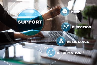 Teknik destek. Müşteri yardım. İş ve teknoloji kavramı.