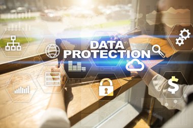 Veri koruma, siber güvenlik, bilgi güvenliği ve şifreleme. İnternet Teknoloji ve iş kavramı.