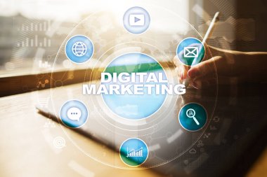 Dijital Pazarlama teknoloji kavramı. Internet. Online. Arama Motoru Optimizasyonu. SEO. SMM. reklam.