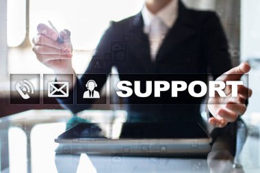 Teknik destek. Müşteri yardım. İş ve teknoloji kavramı.