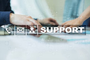 Teknik destek. Müşteri yardım. İş ve teknoloji kavramı.