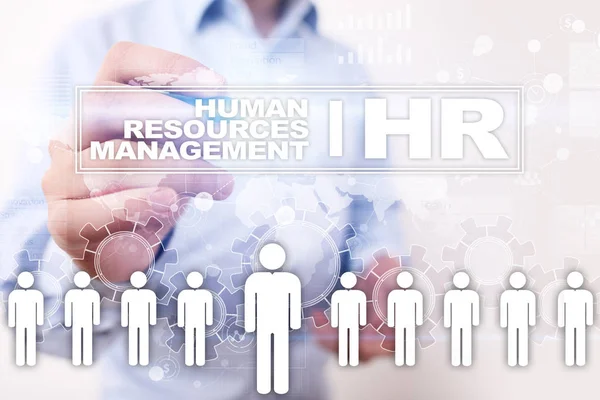 Personalmanagement, hr, Rekrutierung, Führung und Teambuilding. Geschäfts- und Technologiekonzept. — Stockfoto