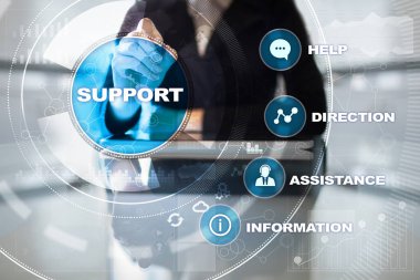Teknik destek. Müşteri yardım. İş ve teknoloji kavramı.