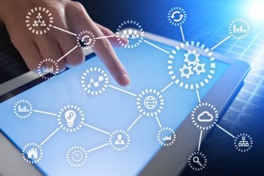 Çok. Şeylerin Internet. Otomasyon ve modern teknoloji kavramı.