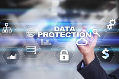 Veri koruma, siber güvenlik, bilgi güvenliği ve şifreleme. İnternet Teknoloji ve iş kavramı.