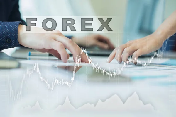 Forex trading, Investimenti online. Concetto aziendale, internet e tecnologia . — Foto Stock