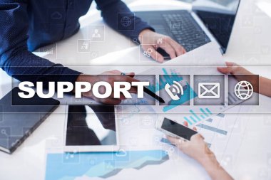 Teknik destek. Müşteri yardım. İş ve teknoloji kavramı.